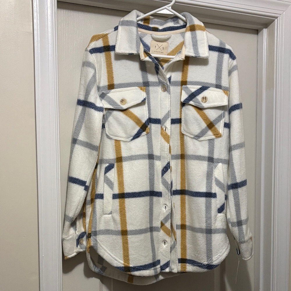 Thread & Supply Plaid Button-Up Shacket